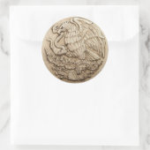 Mexikanischer Adler Runder Aufkleber (Tasche)