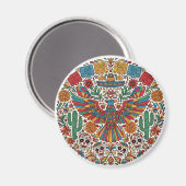 Mexikanischer Adler und Skulls-Magnet Magnet (Vorderseite/Rückseite)