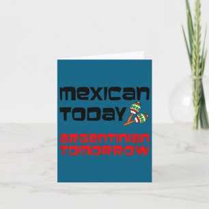 Mexikanischer Argentinier morgen Maracas Cinco de Karte