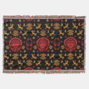 Mexikanischer Azteken-Musterdruck Decke