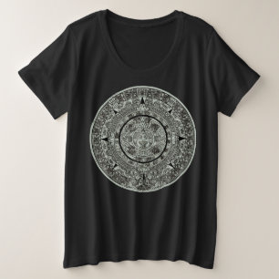 Mexikanischer Azteken-Sonnenstein Mayakalender 1 Große Größe T-Shirt