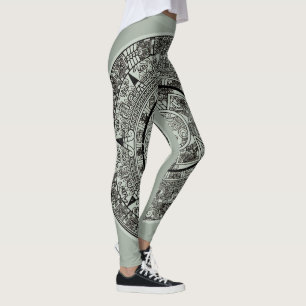 Mexikanischer Aztekischer Sonnenstein Mayakalender Leggings