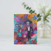 Mexikanischer Bailar Mariachi Tanz Paar nach Prise Postkarte (Stehend Vorderseite)