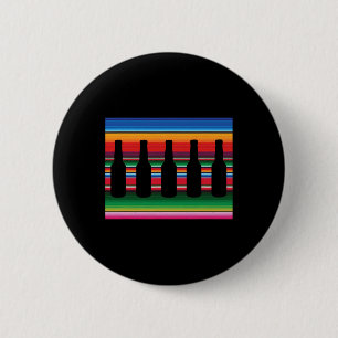 Mexikanischer Blanket Beer T Shirt Serape Funny Be Button