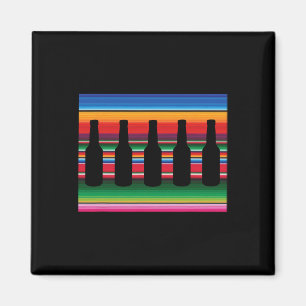 Mexikanischer Blanket Beer T Shirt Serape Funny Be Magnet