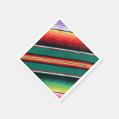 Mexikanischer Blanket farbenfroher Streifen Serviette (Ecke)