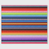 Mexikanischer Blanket Fiesta Streifen farbenfrohe Geschenkpapier (Flach)