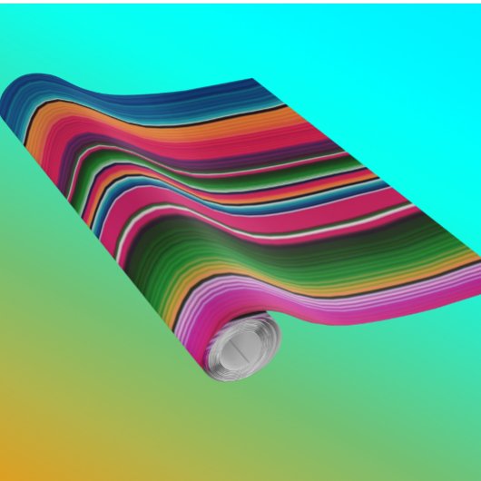 Mexikanischer Blanket Fiesta Streifen farbenfrohe Geschenkpapier