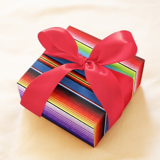 Mexikanischer Blanket Fiesta Streifen farbenfrohe Geschenkpapier