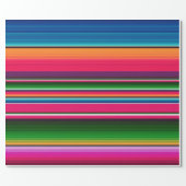 Mexikanischer Blanket Fiesta Streifen farbenfrohe  Geschenkpapier (Flach)