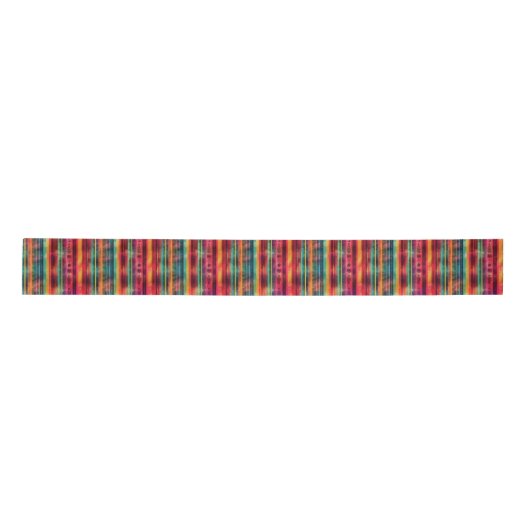 Mexikanischer Blanket Fiesta Wasserfarbenserape Satinband (Vorderseite)