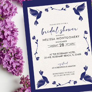 Mexikanischer Blauer Fiesta Bridal Dusche Einladun Einladung