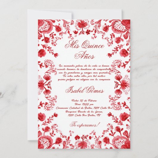 Mexikanischer Blumenkohl Einladung (Vorderseite)