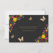 Mexikanischer Blütengolden Tiara Butterfly Quincea RSVP Karte (Rückseite)
