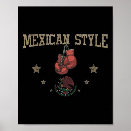Mexikanischer Boxadler mit Schlangensymbol Poster (Vorne)