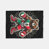Mexikanischer Boxbär Fleecedecke (Vorderseite (Horizontal))