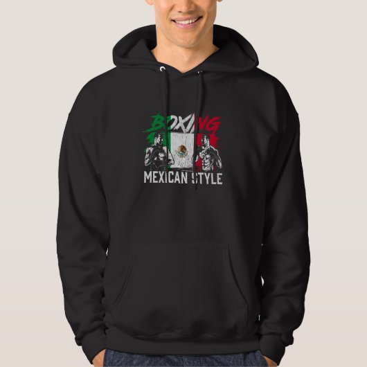 Mexikanischer Boxer Boxer Fighter Hoodie (Vorderseite)
