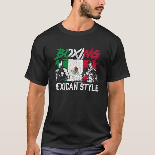 Mexikanischer Boxer Boxer Fighter T-Shirt (Vorderseite)