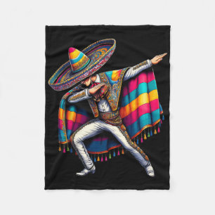 Mexikanischer Boy Dabbing Cinco De Mayo Festivals Fleecedecke