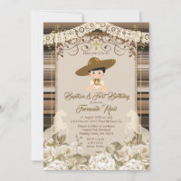Mexikanischer Brauner Fiesta Boy Taufe und Geburts