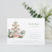 Mexikanischer Brunnen | Kindly Reply | Optionen RSVP Karte (Stehend Vorderseite)