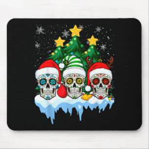 Mexikanischer Calavera Santa-Blumen-Zuckerschädel- Mousepad