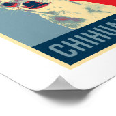 Mexikanischer Chihuahua Dog Portrait Pop Art Poster (Ecke)