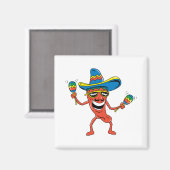 Mexikanischer Chili Pepper Magnet (Vorderseite/Rückseite)