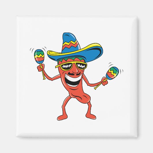 Mexikanischer Chili Pepper Magnet (Vorne)