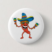 Mexikanischer Chili-Pfeffer Button (Vorderseite)
