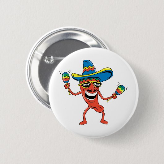Mexikanischer Chili-Pfeffer Button (Vorne & Hinten)