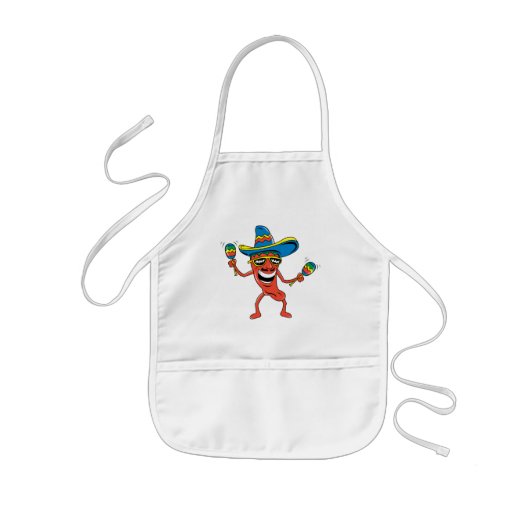 Mexikanischer Chili-Pfeffer Kinderschürze (Vorne)