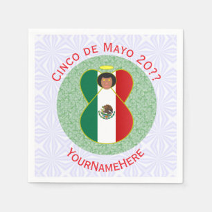 Mexikanischer Cinco de Mayo Engel Personalisiert Serviette