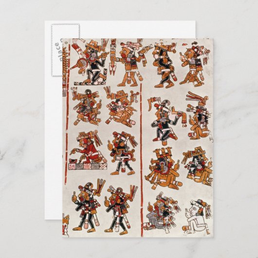 Mexikanischer Codex Postkarte (Vorne/Hinten)