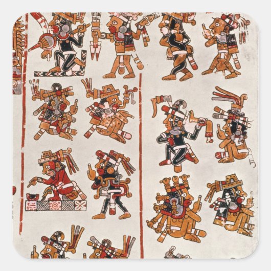 Mexikanischer Codex Quadratischer Aufkleber (Vorderseite)