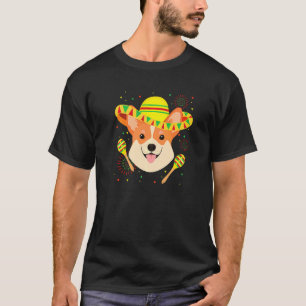 Mexikanischer Corgi Hund Cinco De Mayo Mexiko Fie T-Shirt