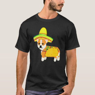 Mexikanischer Corgi-Taco Cinco De Mayo Fiesta Hund T-Shirt