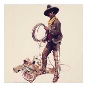 „Mexikanischer Cowboy“ von W Herbert Dunton Fotodruck
