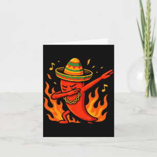 Mexikanischer Dabbing-Poncho Cinco de Mayo Junge Karte