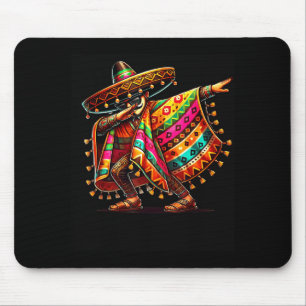 Mexikanischer Dabbing-Sombrero-Schnurrbart Cinco d Mousepad