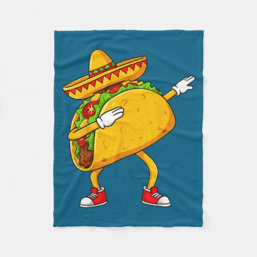 Mexikanischer Dabbing-Taco lustig Cinco de Mayo Fleecedecke (Vorderseite)
