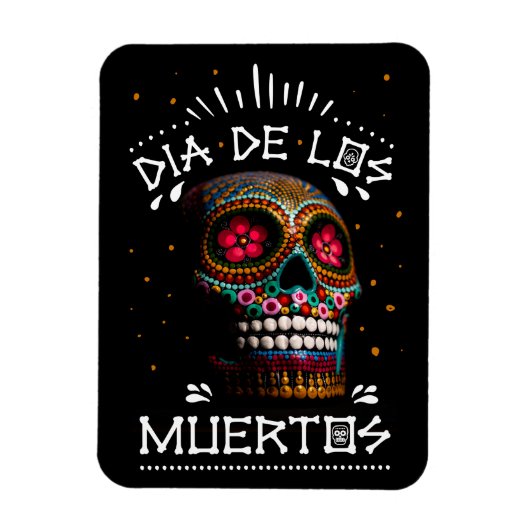 Mexikanischer Dia des Toten Skeletts Kunst des Tod Magnet (Vertikal)