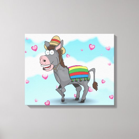 mexikanischer Donkey Leinwanddruck (Vorderseite)