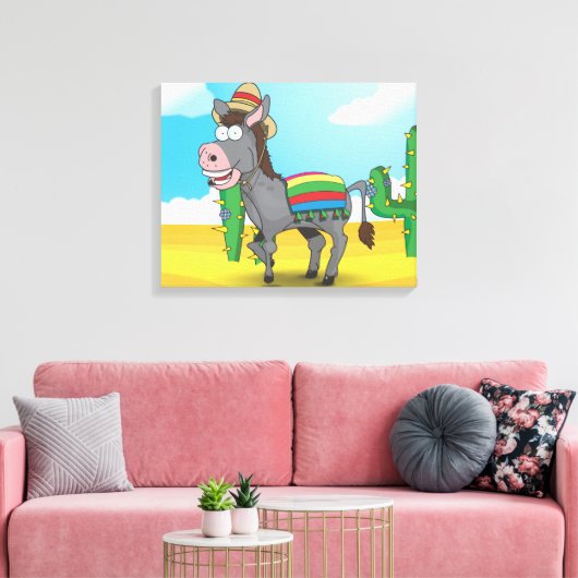 mexikanischer Donkey Leinwanddruck (Insitu (Wohnzimmer))