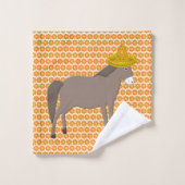 Mexikanischer Donkey-Tag der Toten Badhandtuch Set (Waschlappen)