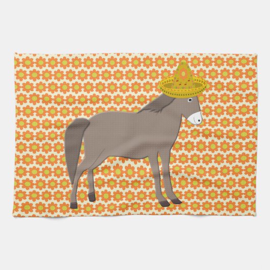 Mexikanischer Donkey-Tag der Toten Geschirrtuch (Horizontal)