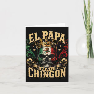 Mexikanischer El Papa Mas Chingon Schädel - Tag De Karte