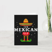 Mexikanischer Elf Weihnachten Sombrero Frohe Weihn Karte (Vorderseite)