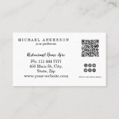 mexikanischer Esstag im toten Restaurant Visitenkarte (Rückseite)