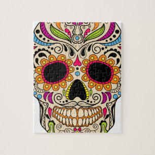 Mexikanischer Farbschädel Puzzle